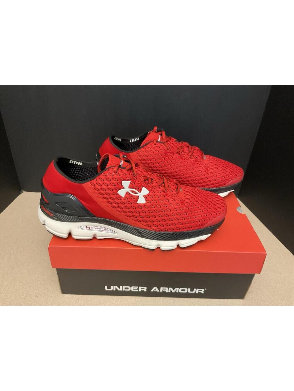New! Mens Under Armour Speedform Gemini Charged Red Running Shoes. Size 10.